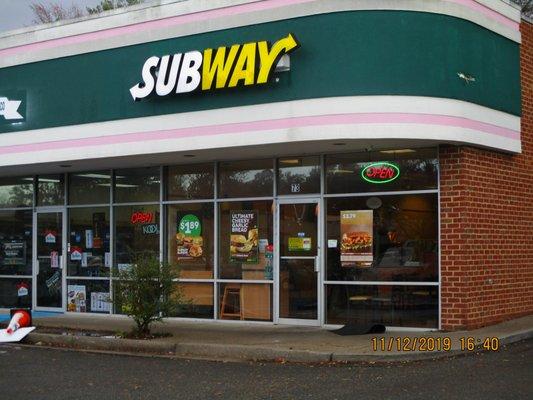 Subway / Airport Drive: Store exterior.