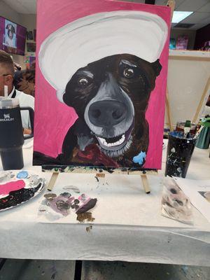 My painting in the paint your pet class