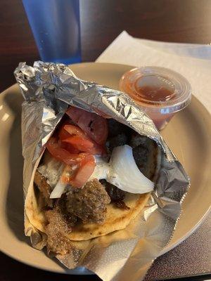 Beef and lamb gyro