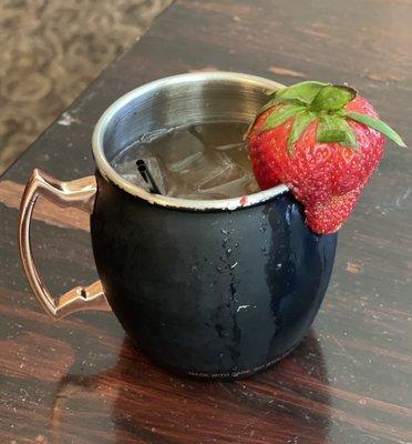 Strawberry basil mule