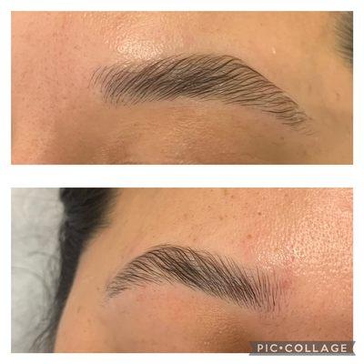 Brows threading and laminated