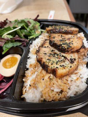 Thinner slices of chashu pork