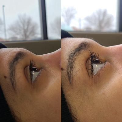 Lash lift and tint