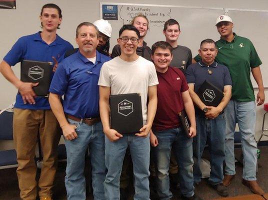 Congrats to our 1st graduating class of 2020! Eight new electrical apprentices ready to start their careers. We are proud of all of you!