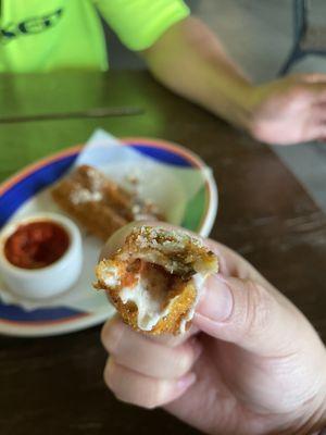 the inside of the eggplant sticks!