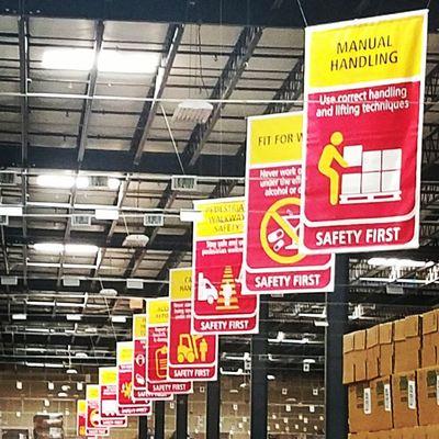 Banner project for DHL warehouse.