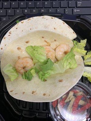 3 Street Tacos with shrimp. Looks awesome, right?