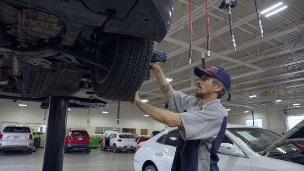 We have Hyundai Certified Technicians that work on your vehicle at all times.