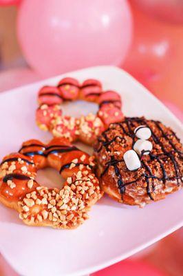 Feat. Assorted Donuts:  Caramel Nut Mochi Donut, S'morgasbord Donut, & Strawberry Banana Cream Pie Donut!