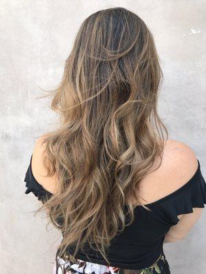 Balayage highlights and a trim by Crystal!