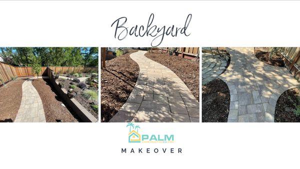 Backyard
 Pavers
 New Walk path