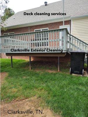 Deck cleaning services available in Clarksville, TN. and the surrounding communities. Call us Today!