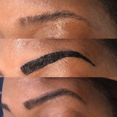 Before & After. Eyebrow Wax & Tint. Tint Last Up 10 Days