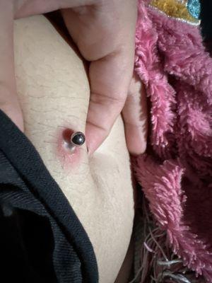 A bogus ass fucking belly piercing!