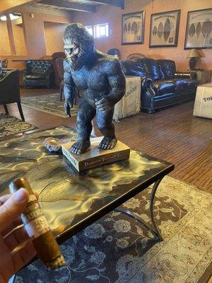 The Saka Squatch statue