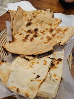 Tandoori wheat roti and butter naan