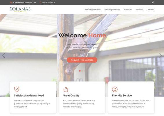 Solanas Paint & Metal web design by IntelAtlas.