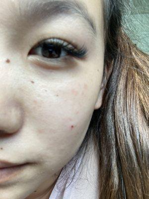 Eyelash extensions: Cat eye