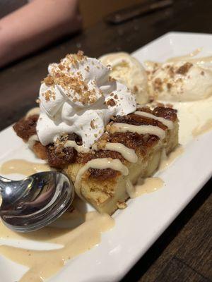 Bread pudding. Absolutely on point.