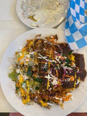 Gyro lunch plate with added chicken