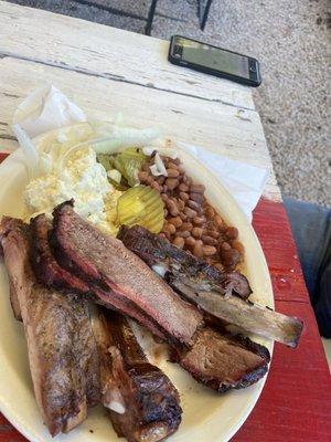 Ribs and brisket