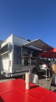 Taco truck. Clean seating.