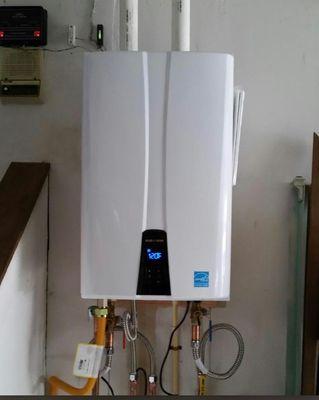 Navien NPE240A tankless water heater.