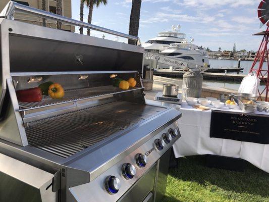 Cooking at the Newport Hotel 10 feet from the water