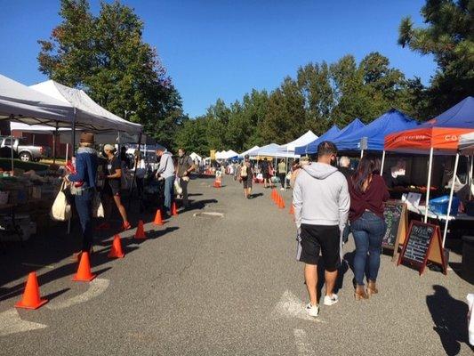 Beautiful summer market day at the Barrett Elementary School.