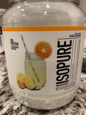 Citrus lemonade whey protein powder.