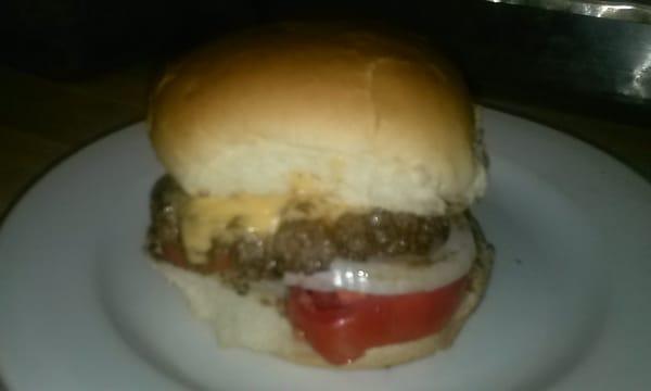 CHEESEBURGER WITH ONE OF THE LAST HOME GROWN TOMATOES