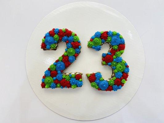 Letters and Numbers cake