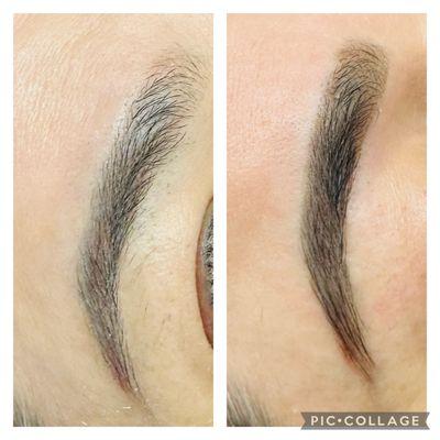 Threading and tinting before and after