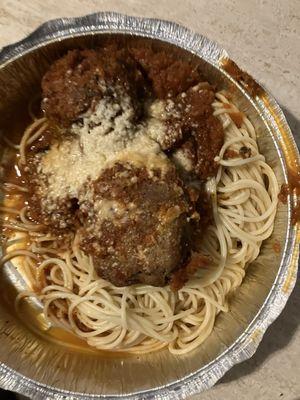 Meatballs with pasta