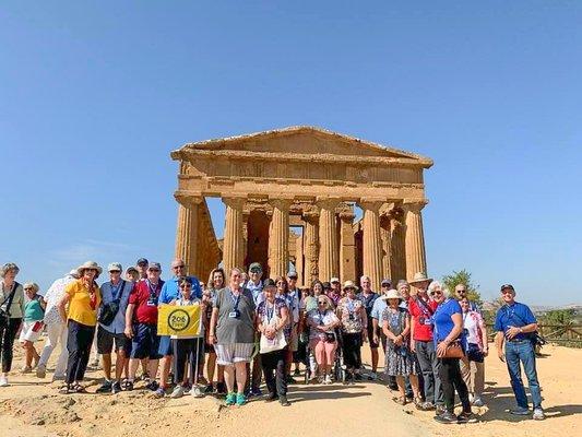 Our tour a the The Temple of Juno in Agrigento, Sicily.