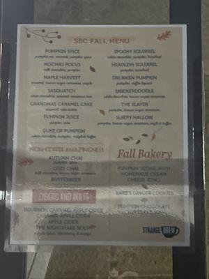 Fall specials! Getting a dirty iced autumn chai