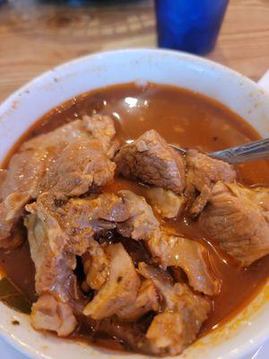 Yummi Pozole with a lot of meat!