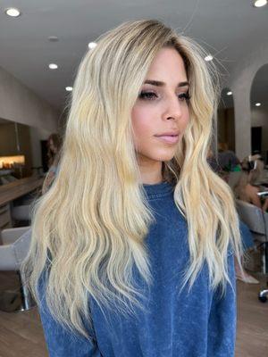 Blonde babylights with ktip extensions