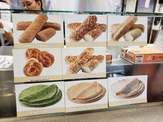 Bread choices