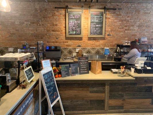 Inside bar / order area.   Such a neat place inside.