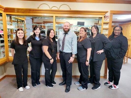 Dr. Mason Authement and Family Vision Clinic staff