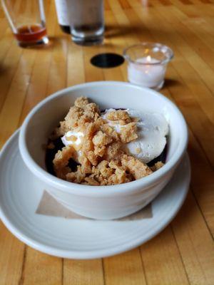 Panna cotta with coconut crumble