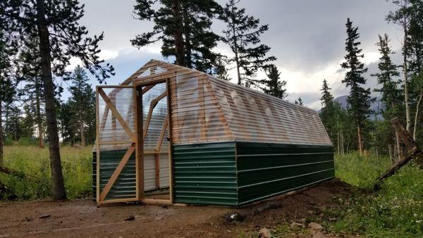 Greenhouse built by Pat.