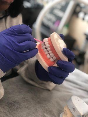 Teeth whitening and gems training classes.