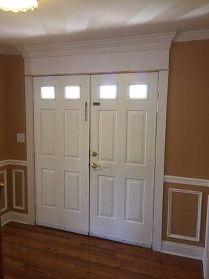 New door header with Crown, shadow boxes, chair and base