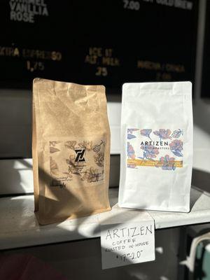 Artizen's fresh roasted whole bean coffee!