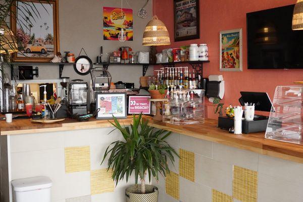 Our ordering area and coffee bar