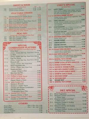 Here's their menu, they have no online presence as far as I could find.