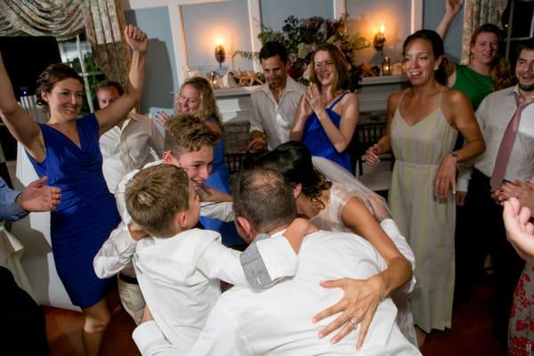 dancing our wedding night away with family and friends