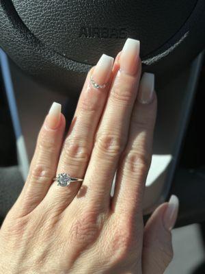 Ombré nude nails